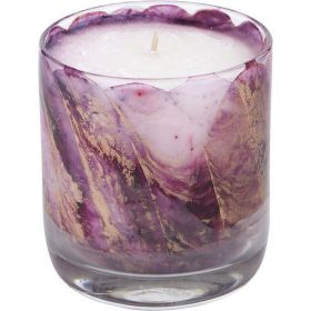 LOTUS BLOOM CANDLE by THE INSIDE OF THIS 3.5 in WAX PAINTED AND COMES IN A NEW GLASSWARE AND PACKAGED IN A GIFT-READY BOX. CANDLE IS FILLED WITH LOTUS