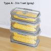 Joybos® Seal Timer Food Container 3pcs ( yellow )