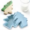 Christmas Tree Cookie Cutter 3 pcs Non-Stick Cupcake Molds Reusable Baking Cups Bakeware Bread Cake Biscuits Molds Chocolate Mold Decorating Tool