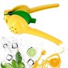 1pc; Lemon Lime Squeezer; Hand Juicer; Manual Press Citrus Juicer; No Seed 2 In 1 Double Layers Yellow Squeezer; Kitchen Gadgets; Home Kitchen Items