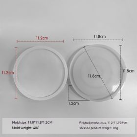 Epoxy Mold Diy Handmade Crystal Glue Resin Silicone Mold Homemade Plaster Tray Mat Coaster (Option: Round)