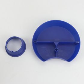 Outdoor Compartment Plate Portable One-piece Meal Tray Bowl (Color: Blue)