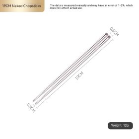 Stainless Steel Hollow Chopsticks (Option: 19cm Roundheaded Chopsticks)