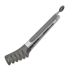 Household Kitchen 9-inch Food Tong Made Of Silica Gel Spaghetti Multi-function Noodle Clip (Option: Gray)