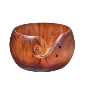 Wooden Bowl Household Wool Storage Bowl (Option: Retro)