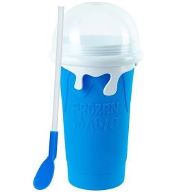 Slush And Shake Maker Homemade Smoothie Milk Children's Household Pinch Cup (Option: Blue-500ml)