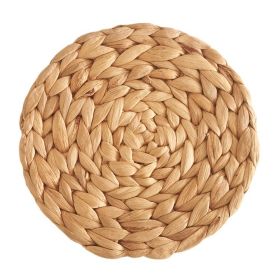 Woven Water Hyacinth Grass Round Pad Heat Insulation Coaster Bowl (Option: 10cm)