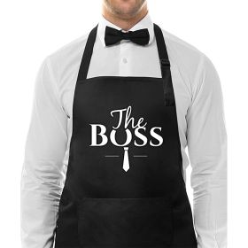 Neck-hanging Apron Barbecue Restaurant Service (Option: Black-Polyester)