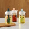 1pc Oil Dispenser; 2 In 1 Wide Opening Bottle With Silicone Brush; Glass Condiment Bottles For Kitchen Cooking; BBQ; Baking