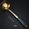 1 Piece Stainless Steel Silicone Handle Soup Spoon Hot Pot Spoon