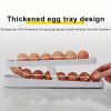 1pc Rolling Refrigerator Egg Dispenser, Space-Saving Holder For Fridge Storage Anti-fall Egg Tray, Egg Rack Tray For Refrigerator, Kitchen Supplies